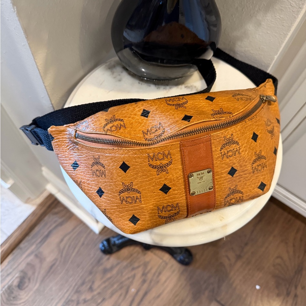 MCM Cognac Leather Belt Bag - Picture 2 of 6